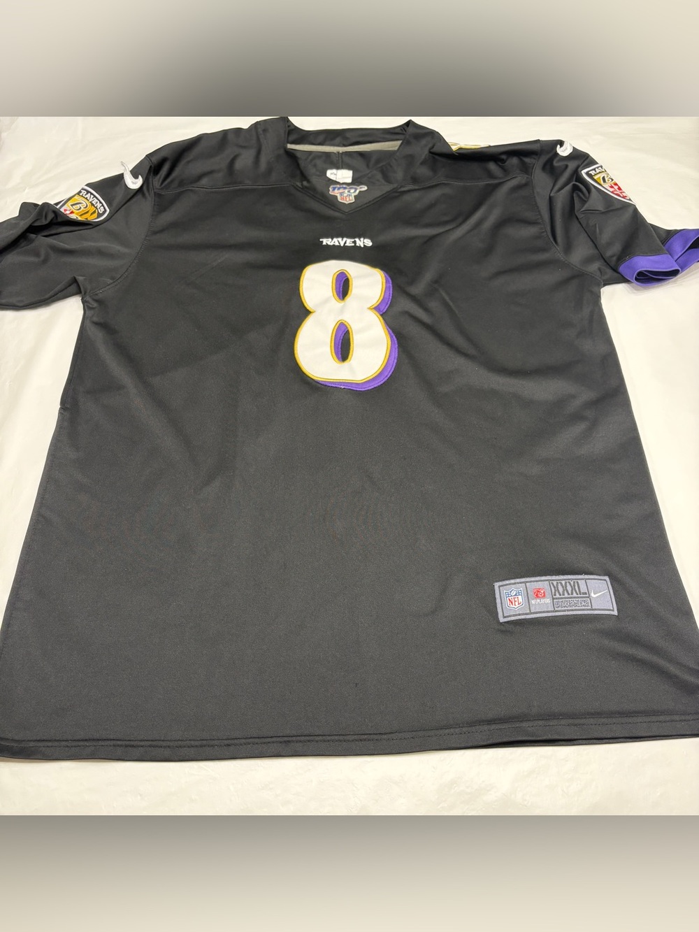 Baltimore Ravens Lamar Jackson #8 Black On Field Nike Jersey Men’s XXXL 3XL